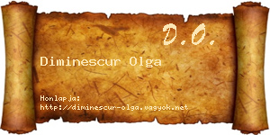 Diminescur Olga névjegykártya