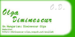 olga diminescur business card